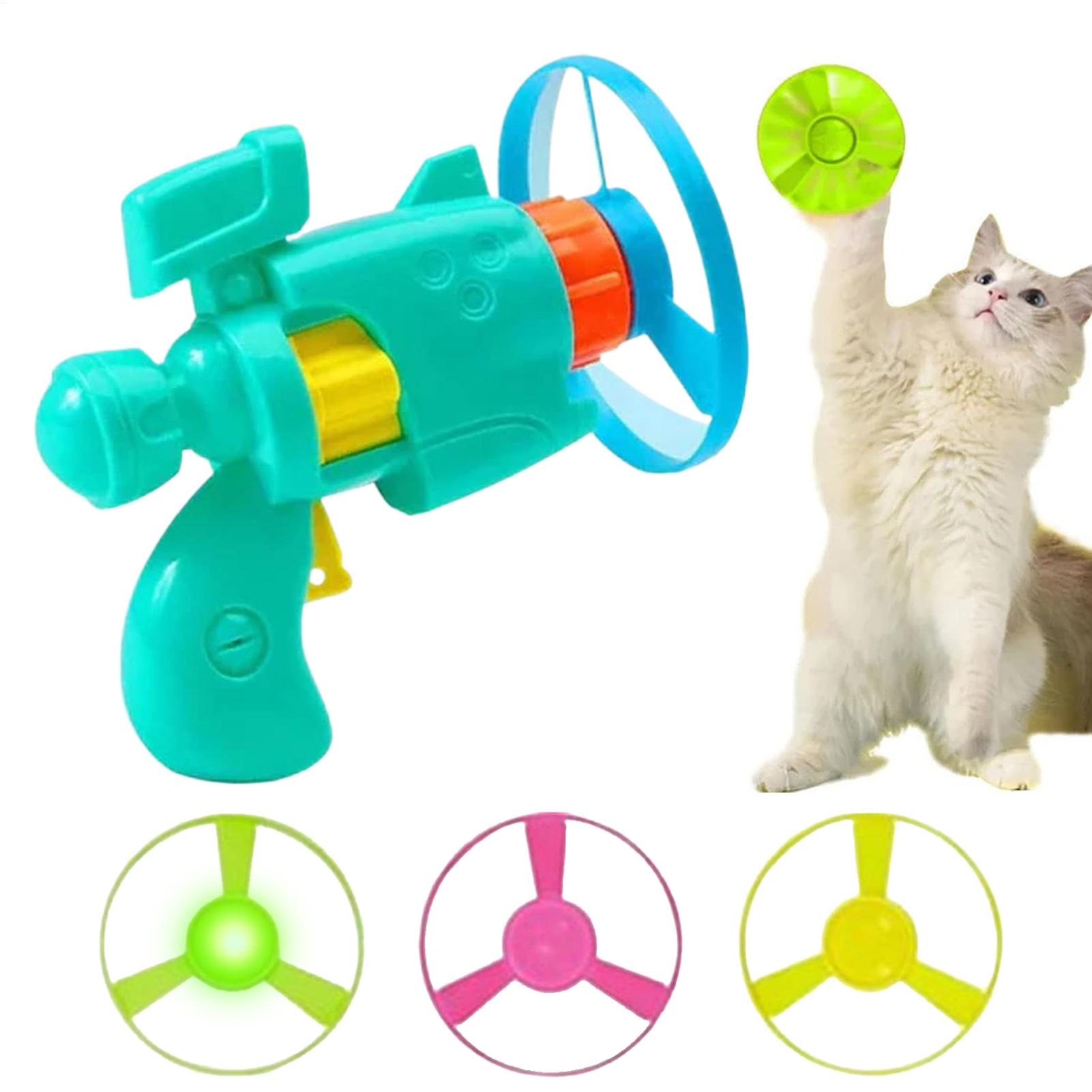 Flying Disc Dog Training Toy - Gatos interativos disco voador arma luminosa