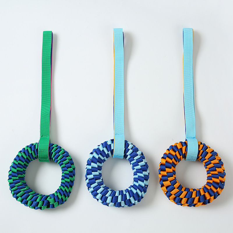 Dog Rope Toy Aggressive Chewers - Donut indestrutível do brinquedo da mastigar