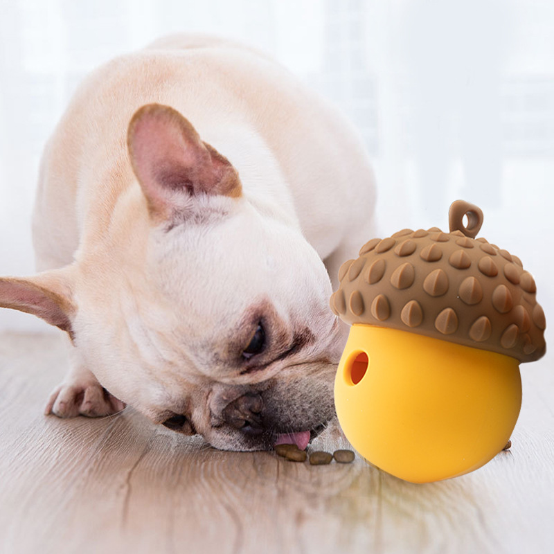 Rubber Treat Dispensing Dog Toy - Brinquedos interativos engraçados do cão, Brinquedos