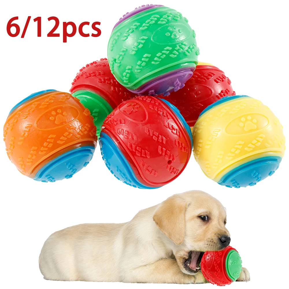 6/12 pçs cão bolas estridente  - Interactive Squeaky Plush Dog Toy avaliação e preço